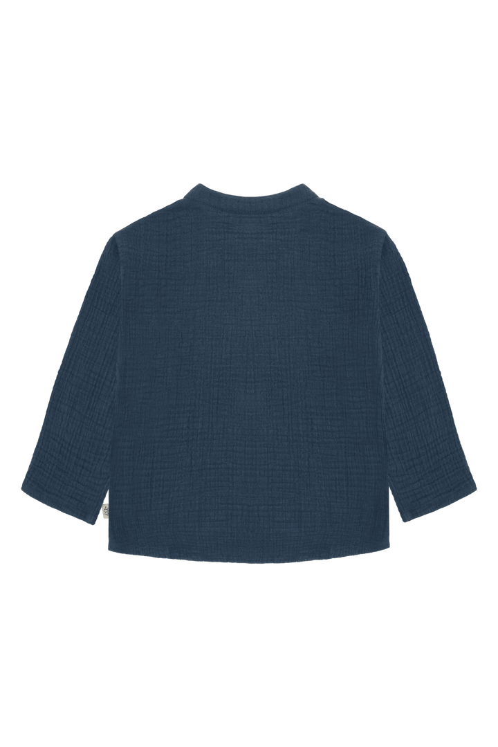 Hust & Claire Rasser Muslin Skjorte - Thunder for barn - Brobrobrille