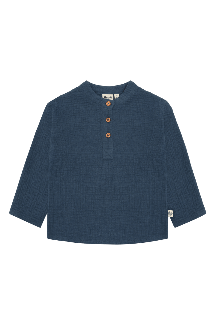 Hust & Claire Rasser Muslin Skjorte - Thunder for barn - Brobrobrille