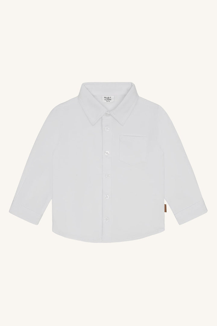 Hust & Claire Ravn Solid Skjorte - White for barn - Brobrobrille