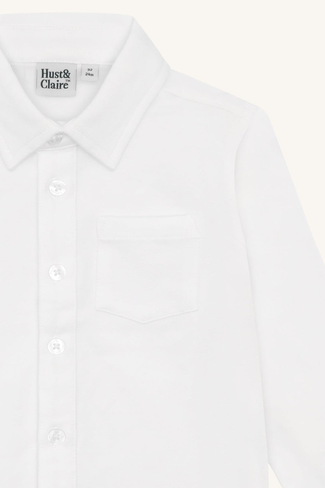 Hust &amp; Claire Ravn Solid skjorte - White for barn - Brobrobrille