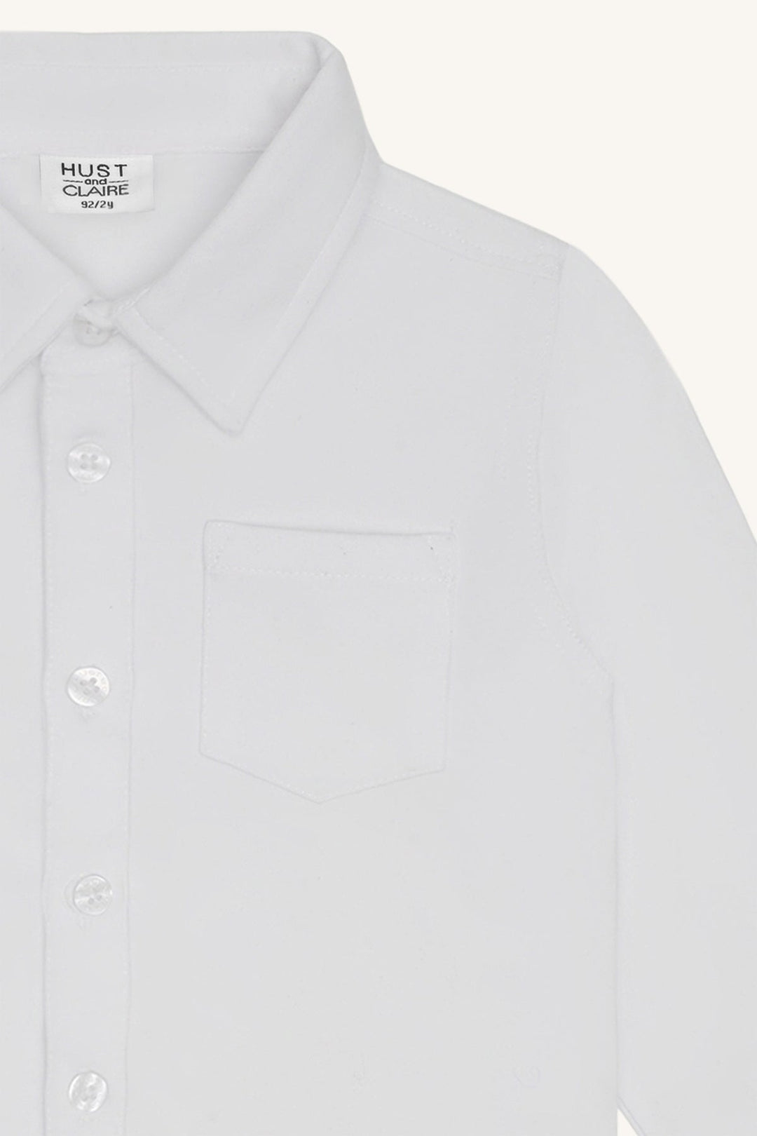 Hust & Claire Ravn Solid Skjorte - White for barn - Brobrobrille