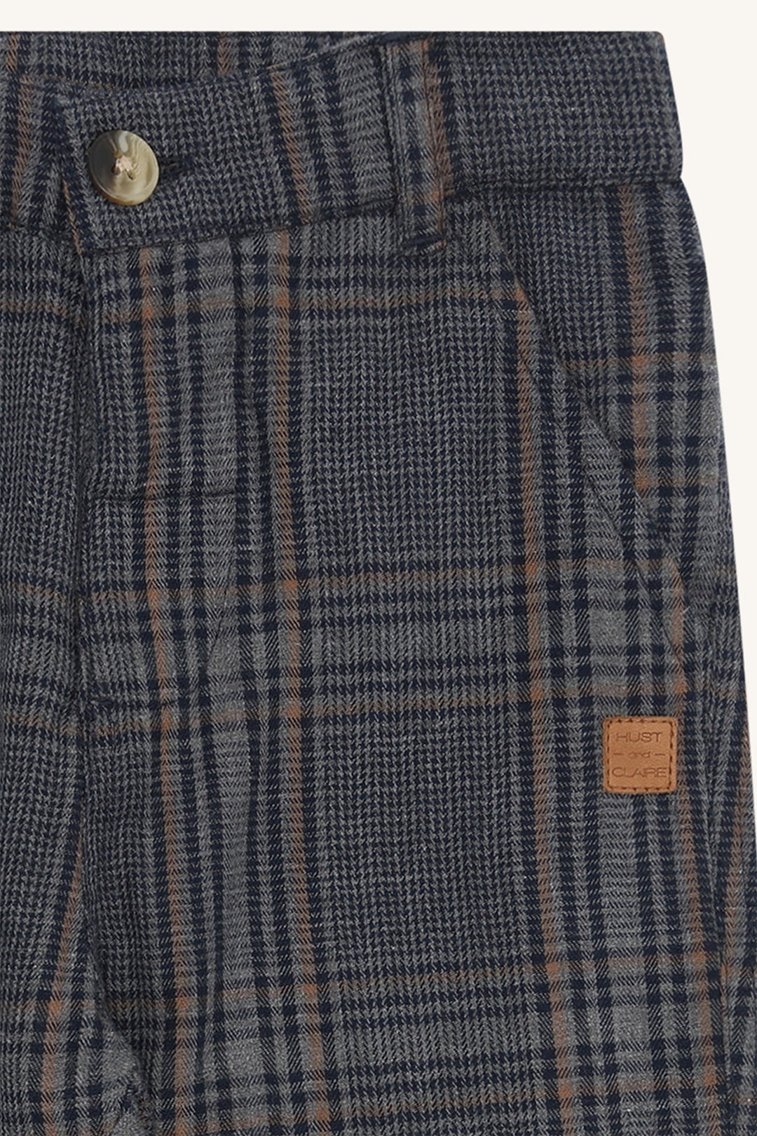 Hust & Claire Tage Check Bukse - Grey Blend for barn - Brobrobrille