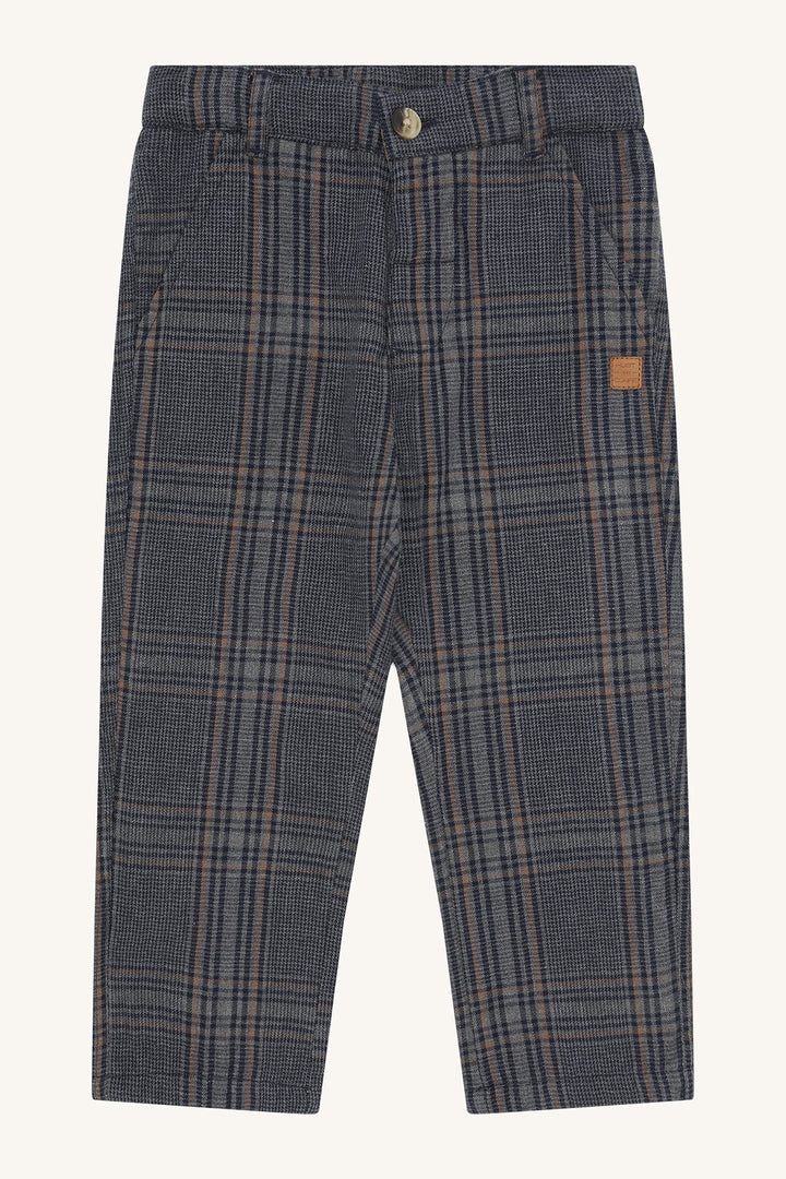 Hust & Claire Tage Check Bukse - Grey Blend for barn - Brobrobrille