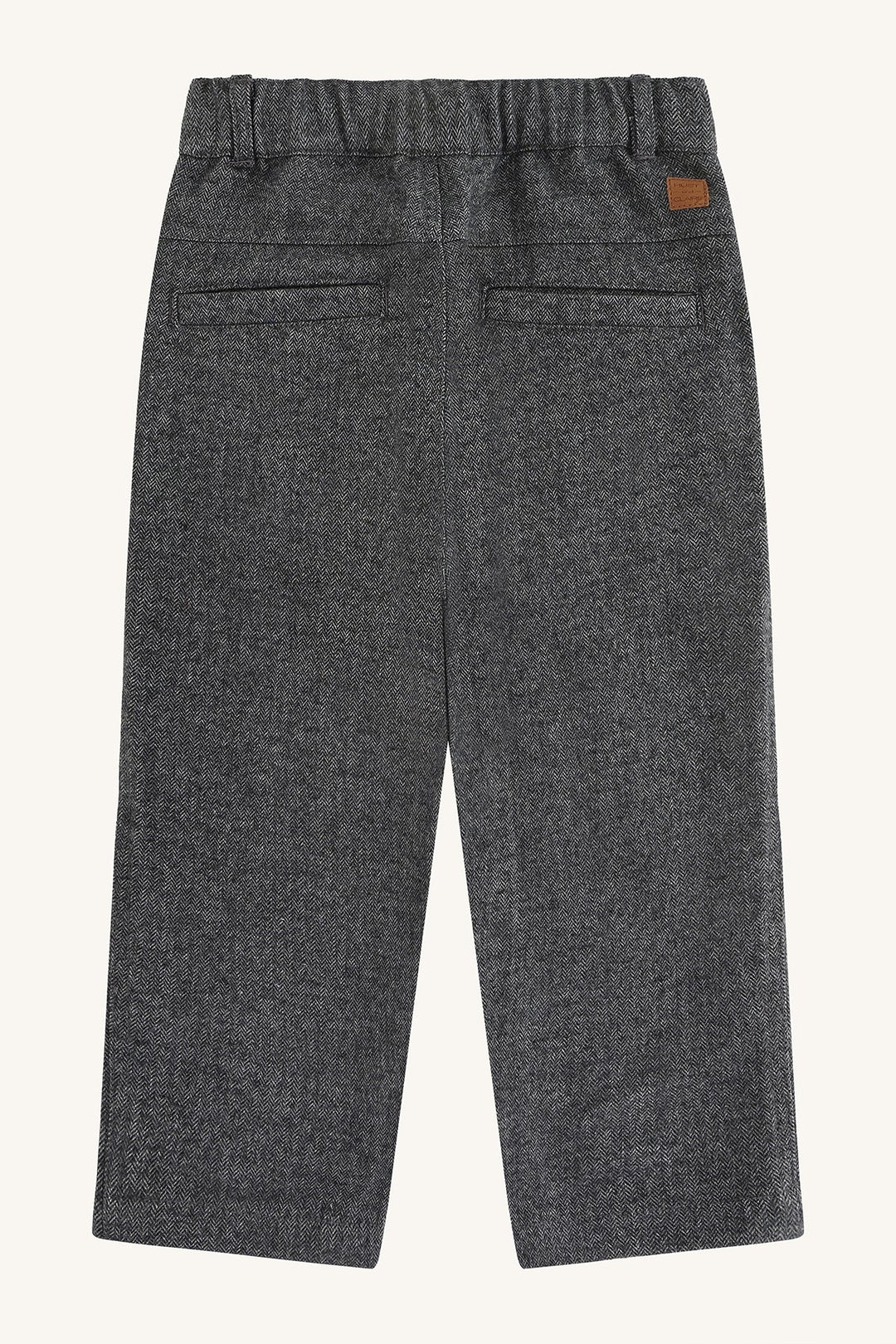 Hust & Claire Tage Herringbone Bukse - Grey Blend for barn - Brobrobrille