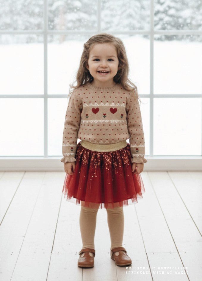 Hust &amp; Claire Tulle Skirt tyllskjørt - Teaberry for barn - Brobrobrille
