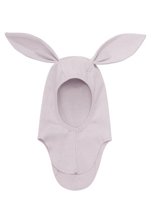 HUTTEliHUT Balaklava Cotton Rib med kaninører – Cloud Gray for barn - Brobrobrille
