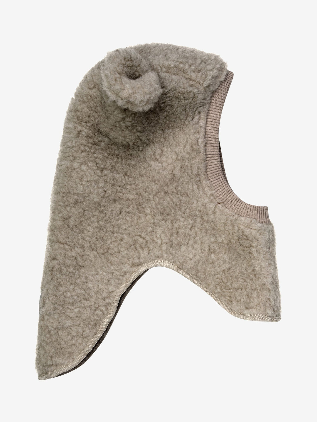 HUTTEliHUT Balaclava Ears Wool Teddy – Camel Melange for barn - Brobrobrille
