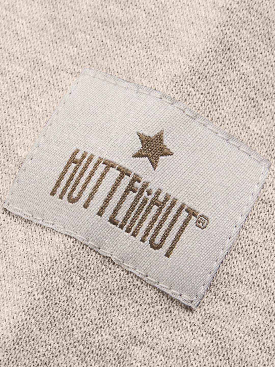 HUTTEliHUT Balaklava med bjørneører i bomull rib - Camel Melange for barn - Brobrobrille