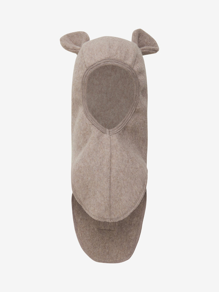 HUTTEliHUT Balaklava med ører i bomullsfleece - Savannah Melange for barn - Brobrobrille