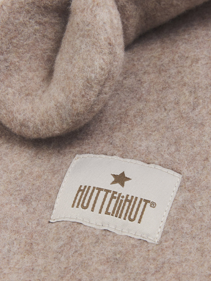 HUTTEliHUT Balaklava med ører i bomullsfleece - Savannah Melange for barn - Brobrobrille