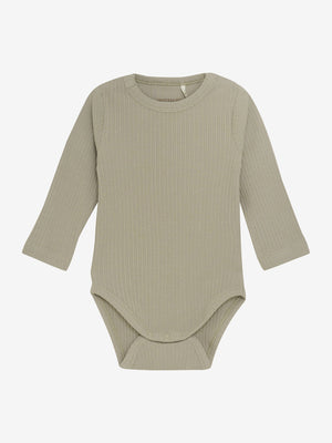HUTTEliHUT Body i ribb med lange ermer – London Fog for barn - Brobrobrille