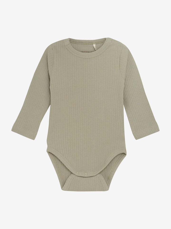 HUTTEliHUT Body i ribb med lange ermer – London Fog for barn - Brobrobrille