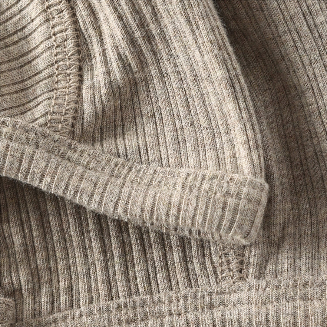 HUTTEliHUT Bonnet Rib Babylue - White Pepper Melange for barn - Brobrobrille