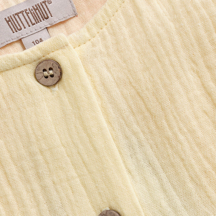 HUTTEliHUT Dress SS Muslin Kjole - Double Cream for barn - Brobrobrille