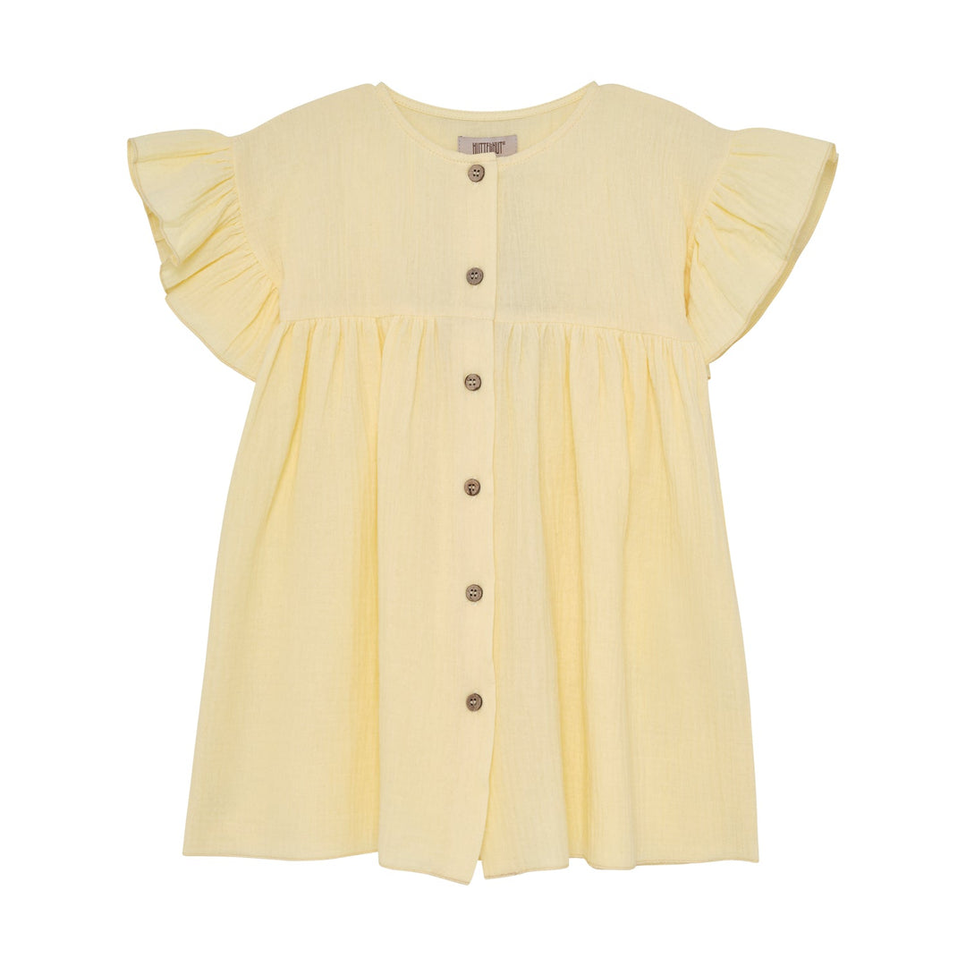 HUTTEliHUT Dress SS Muslin Kjole - Double Cream for barn - Brobrobrille