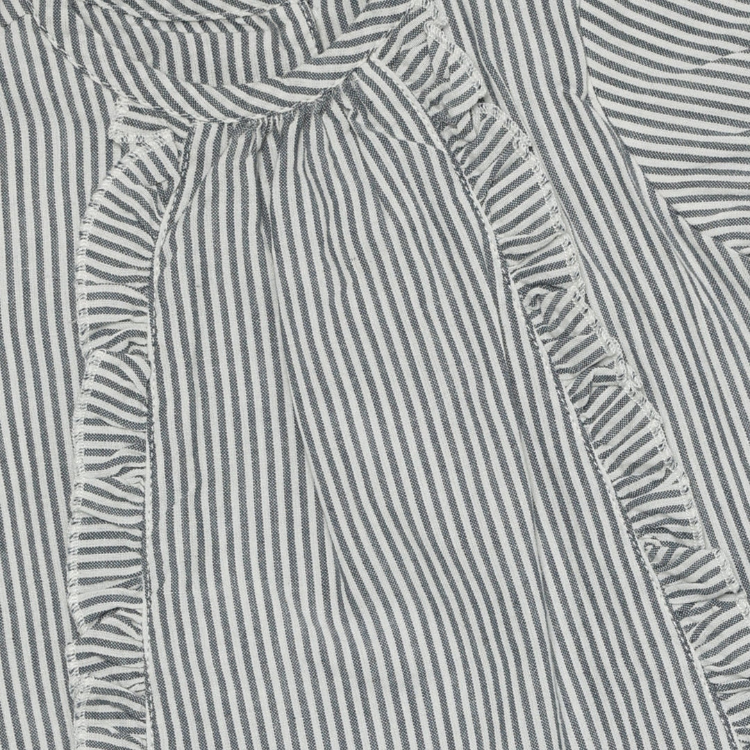 HUTTEliHUT Dress SS YD Stripe Kjole - Bering Sea for barn - Brobrobrille
