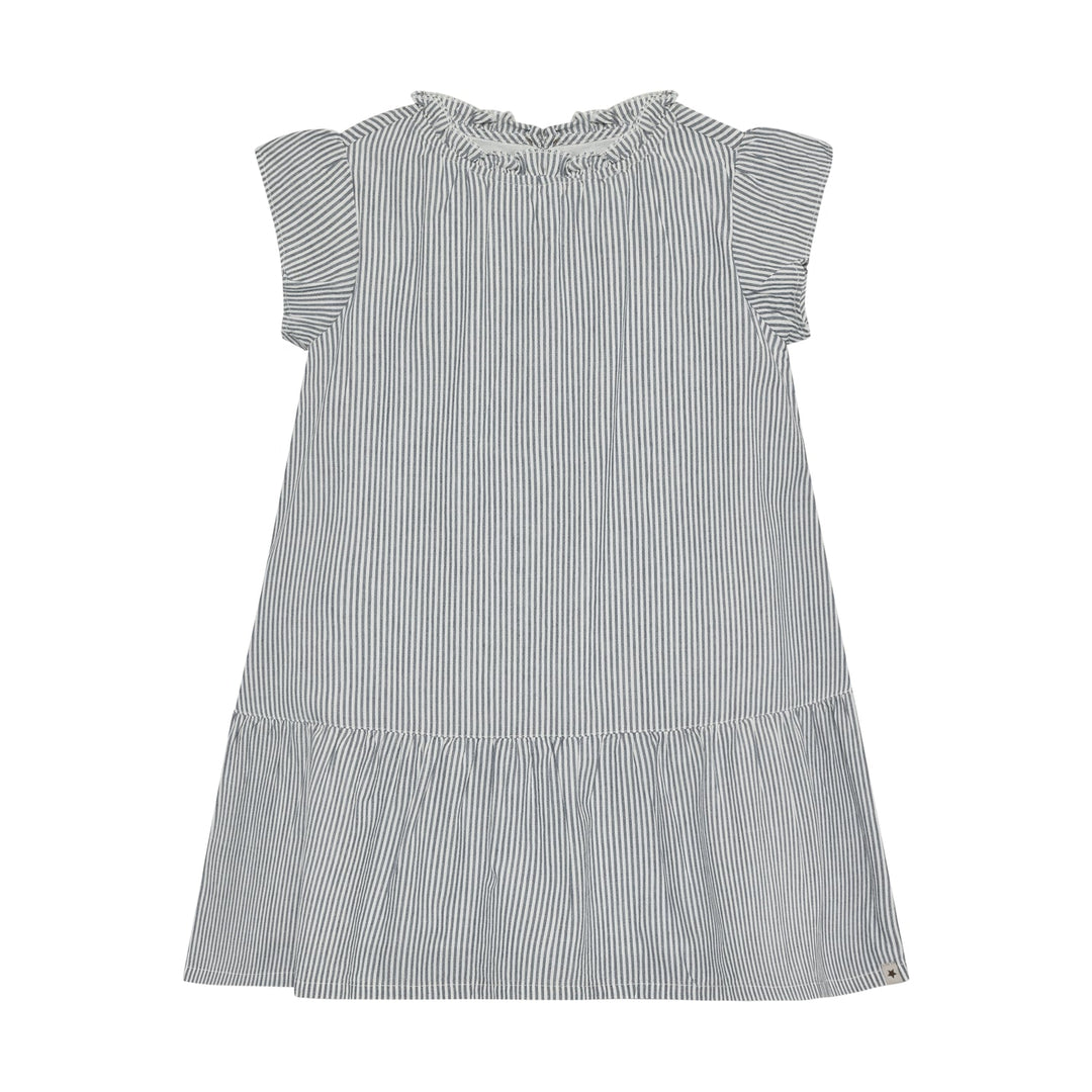 HUTTEliHUT Dress YD Stripe Kjole - Bering Sea for barn - Brobrobrille