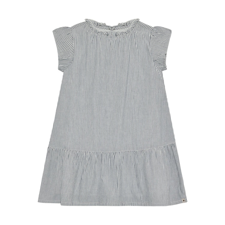 HUTTEliHUT Dress YD Stripe Kjole - Bering Sea for barn - Brobrobrille