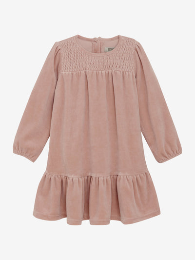 HUTTEliHUT Kjole i velour med lange ermer - Adobe Rose for barn - Brobrobrille