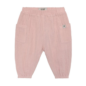 HUTTEliHUT Musselin Bukse - Pale Mauve for barn - Brobrobrille
