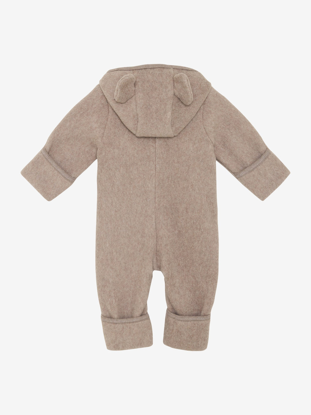 HUTTEliHUT Pramdress i bomullsfleece med bjørneører - Savannah Melange for barn - Brobrobrille
