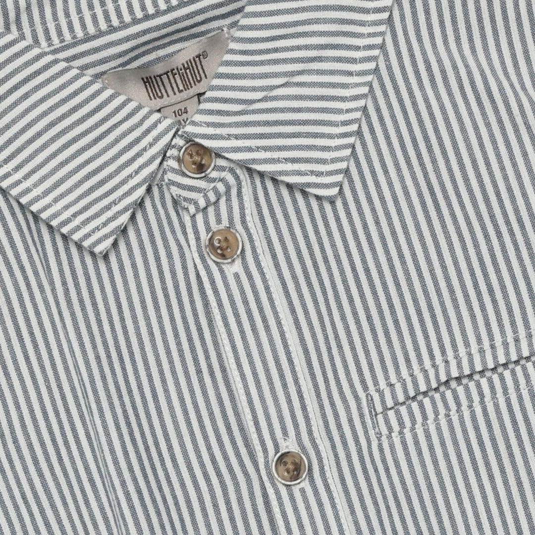 HUTTEliHUT Skjorte LS YD Stripe for barn - Bering Sea for barn - Brobrobrille