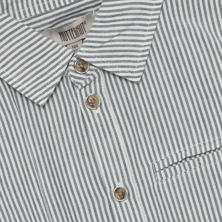 HUTTEliHUT Skjorte LS YD Stripe for barn - Bering Sea for barn - Brobrobrille