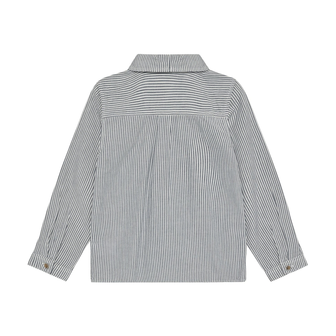 HUTTEliHUT Skjorte LS YD Stripe for barn - Bering Sea for barn - Brobrobrille