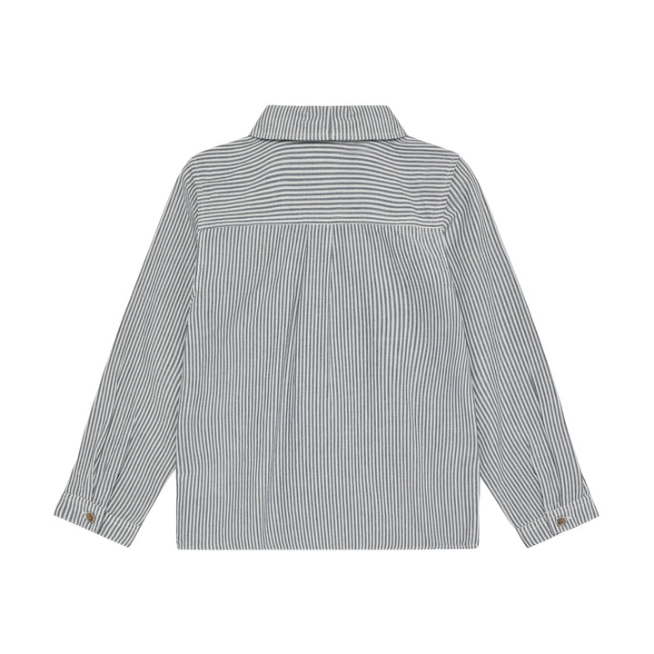 HUTTEliHUT Skjorte LS YD Stripe for barn - Bering Sea for barn - Brobrobrille