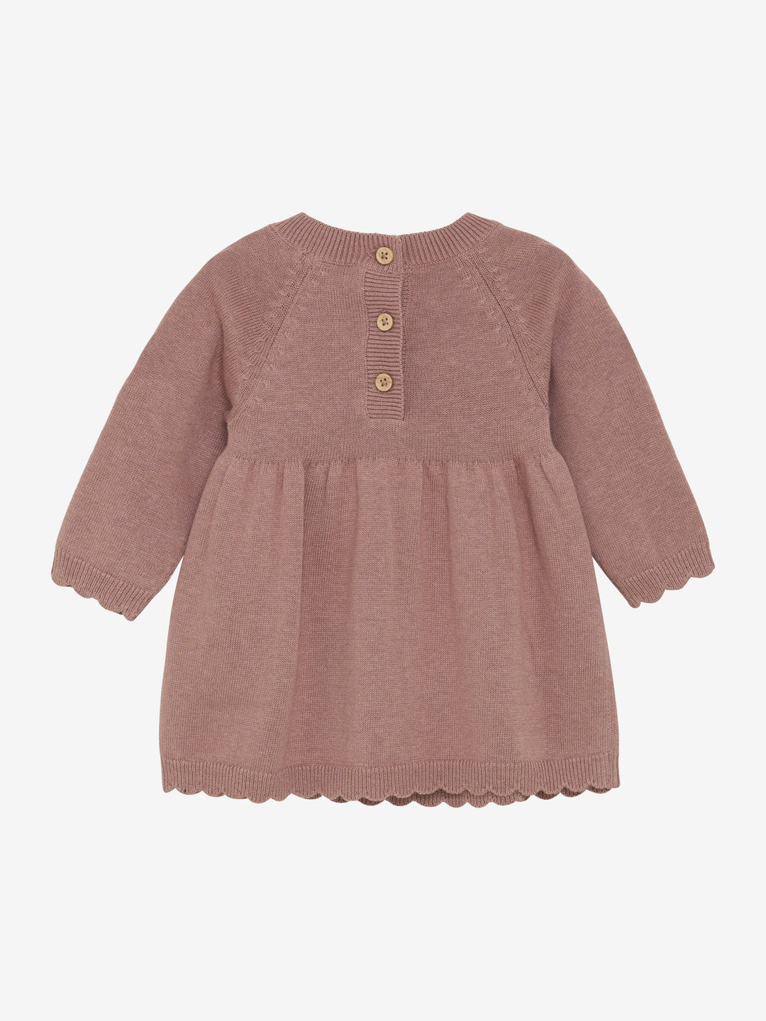 HUTTEliHUT Strikkekjole med lange ermer – Burlwood for barn - Brobrobrille