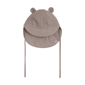 HUTTEliHUT Summer Hat Ears Muslin Solhatt - Moon Rock for barn - Brobrobrille