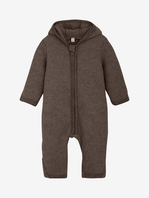HUTTEliHUT Ulldress med Bjørneører – Brown Melange for barn - Brobrobrille