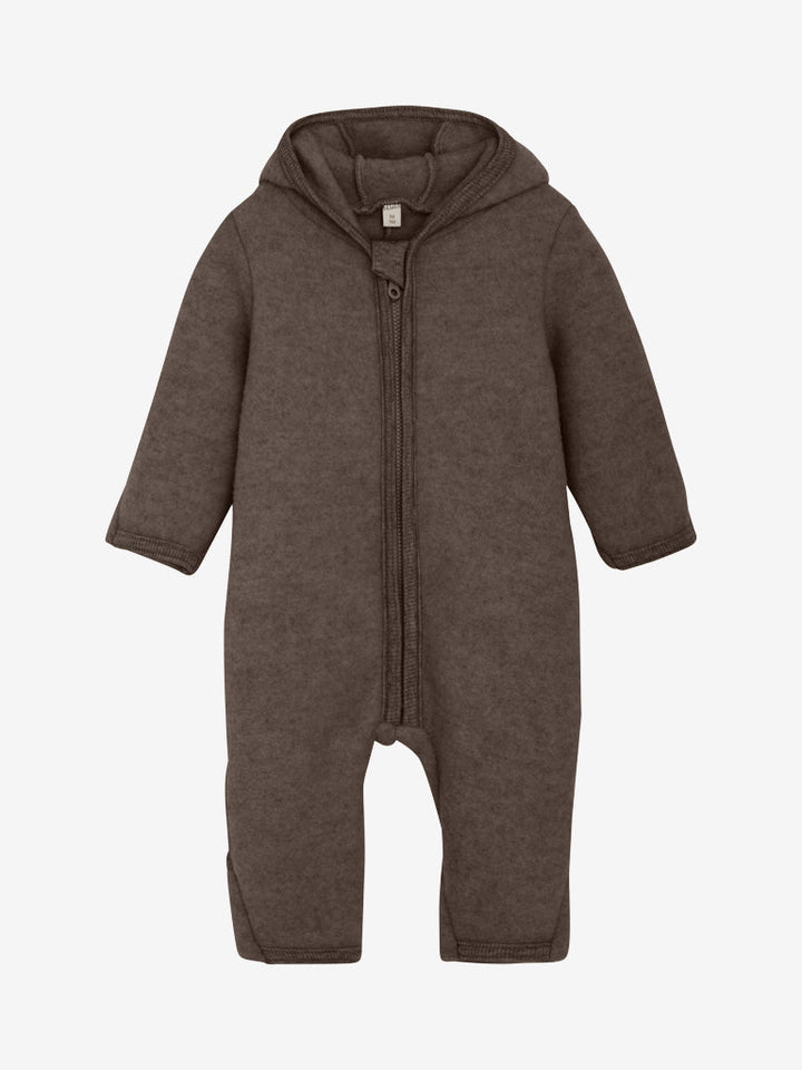 HUTTEliHUT Ulldress med Bjørneører – Brown Melange for barn - Brobrobrille