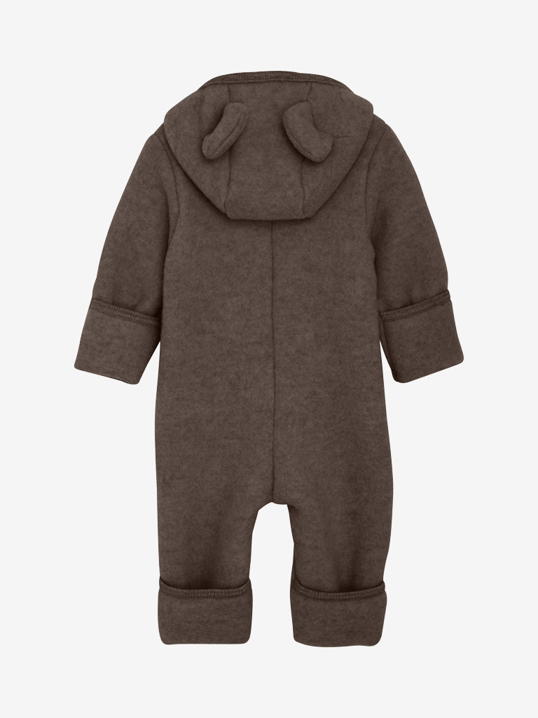 HUTTEliHUT Ulldress med Bjørneører – Brown Melange for barn - Brobrobrille
