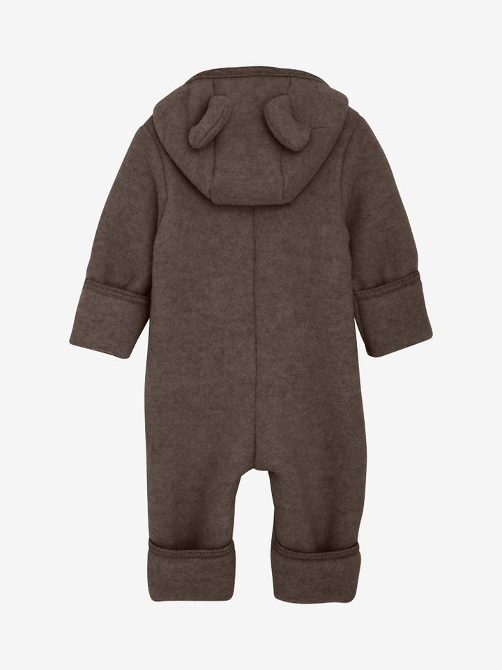 HUTTEliHUT Ulldress med Bjørneører – Brown Melange for barn - Brobrobrille
