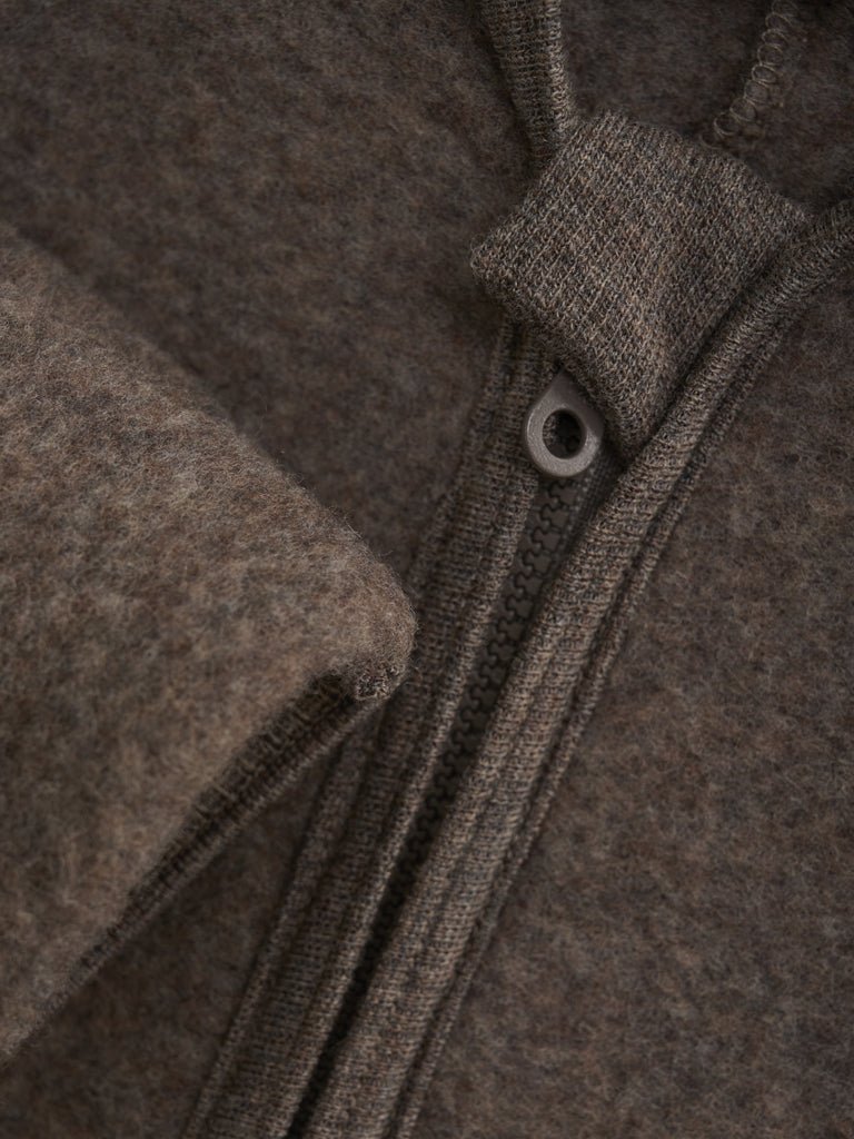 HUTTEliHUT Ulldress med Bjørneører – Brown Melange for barn - Brobrobrille