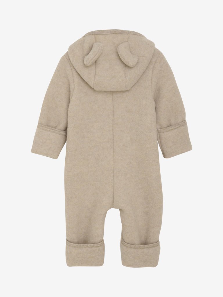 HUTTEliHUT Ulldress med Bjørneører – Camel Melange for barn - Brobrobrille