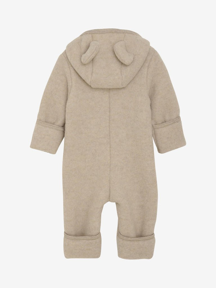 HUTTEliHUT Ulldress med Bjørneører – Camel Melange for barn - Brobrobrille