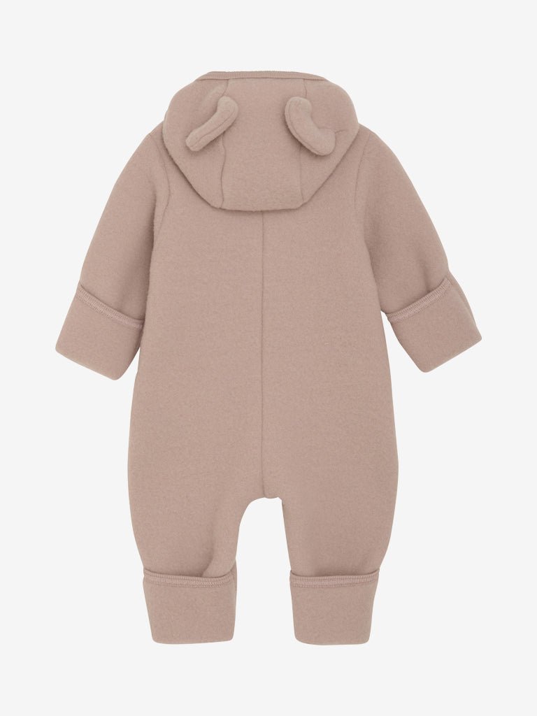 HUTTEliHUT Ullfleece heldress med hette og ører – Mahogany Rose for barn - Brobrobrille