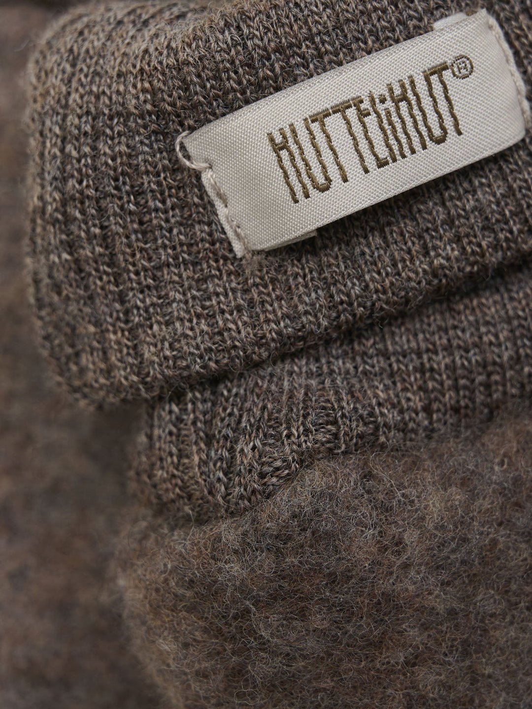 HUTTEliHUT Votter i ullfleece 2 - lags – Brun Melange for barn - Brobrobrille