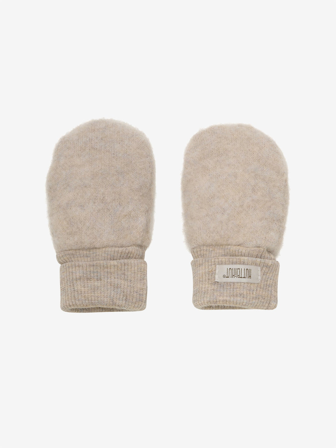 HUTTEliHUT Votter i ullfleece 2 - lags - Camel Melange for barn - Brobrobrille