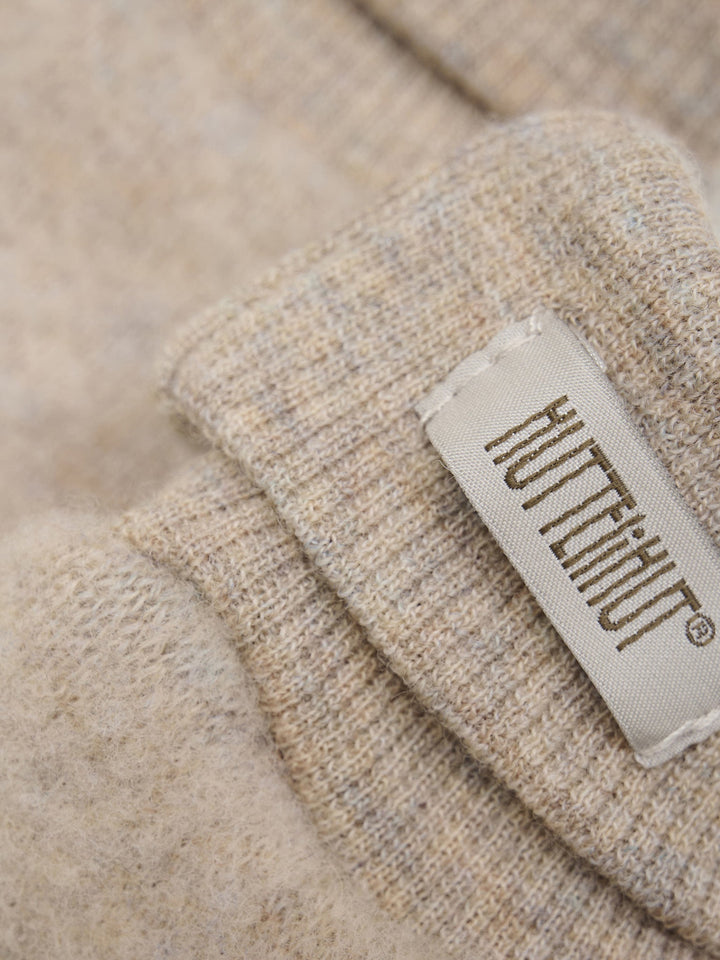 HUTTEliHUT Votter i ullfleece 2 - lags - Camel Melange for barn - Brobrobrille