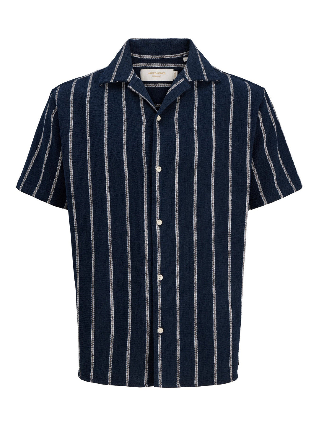 Jack & Jones JR Coba Stripete Resortskjorte - Sky Captain for barn - Brobrobrille