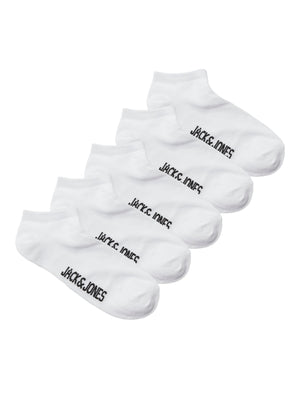 Jack & Jones JR Dongo Sokker 5 - pack - Hvit for barn - Brobrobrille