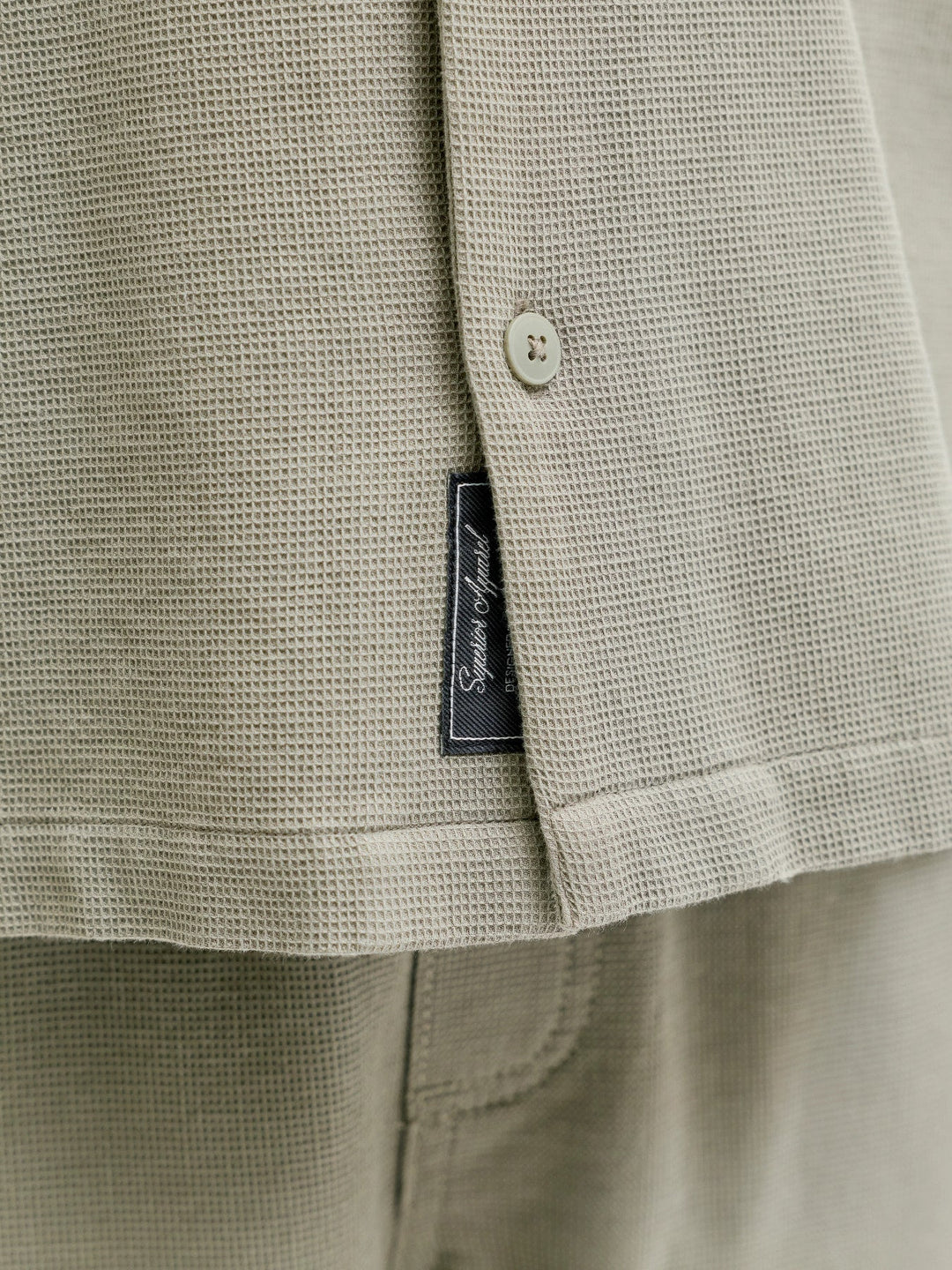 Jack & Jones JR Global Waffle Resort Skjorte - Vetiver for barn - Brobrobrille