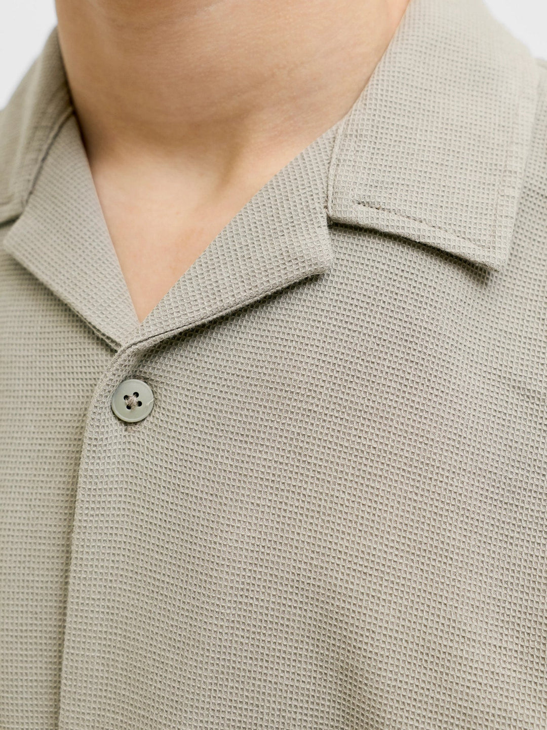 Jack & Jones JR Global Waffle Resort Skjorte - Vetiver for barn - Brobrobrille