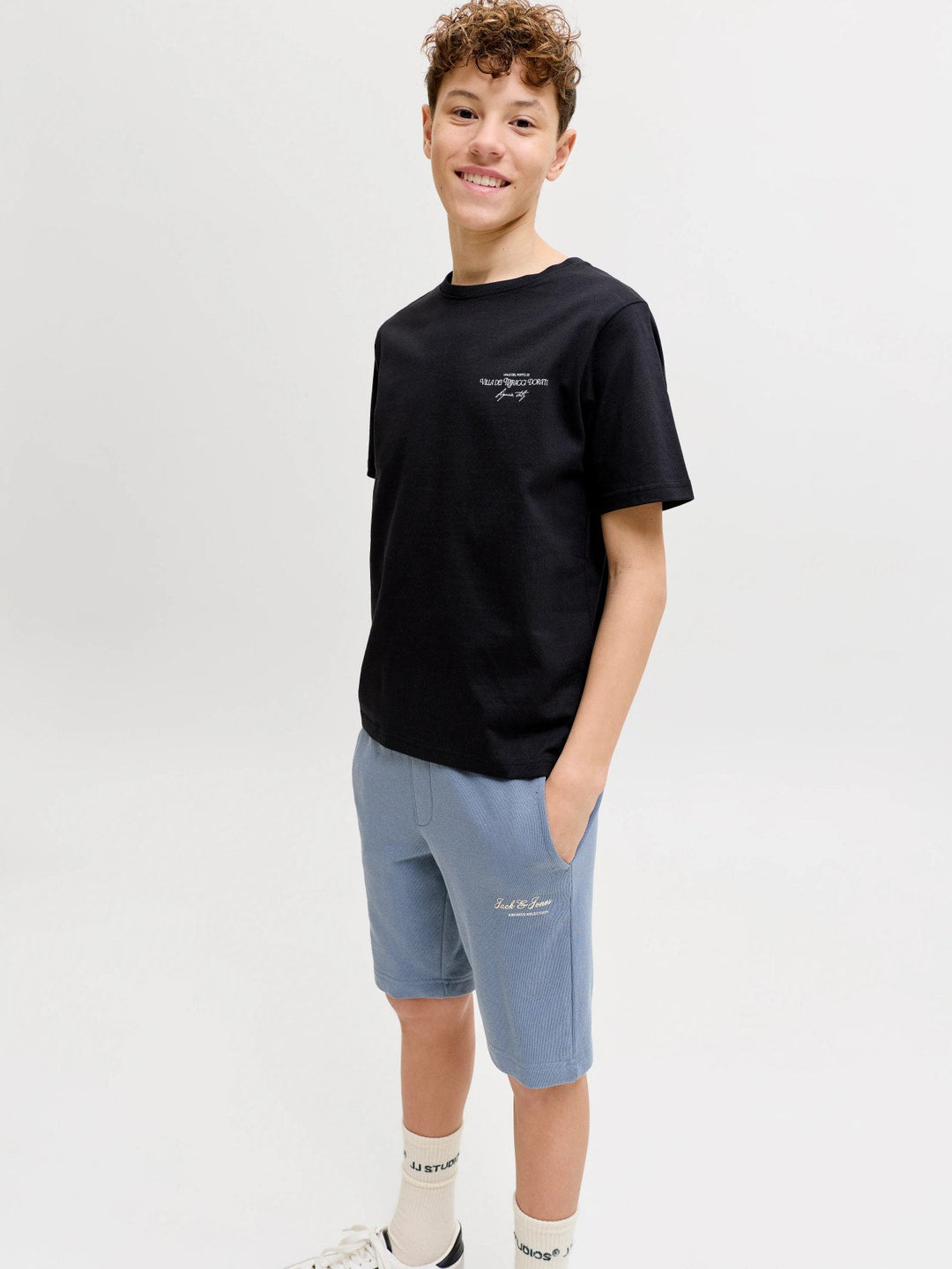 Jack & Jones JR Gordon Archive Sweatshorts - Blue Mirage for barn - Brobrobrille
