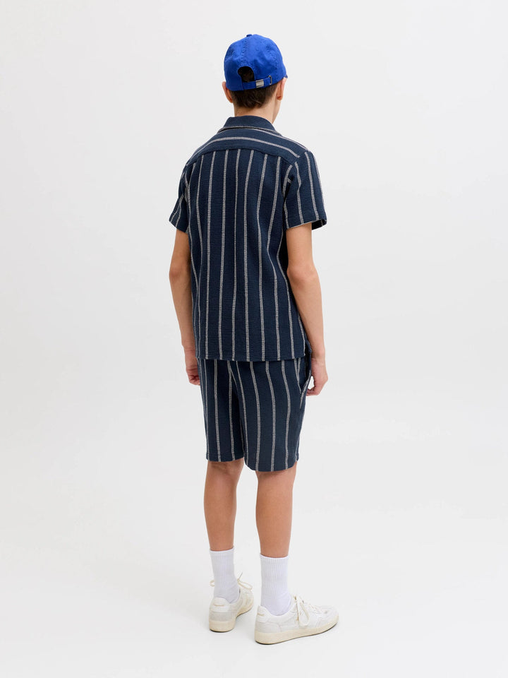 Jack & Jones JR Jaiden Coba Stripete Shorts – Sky Captain for barn - Brobrobrille