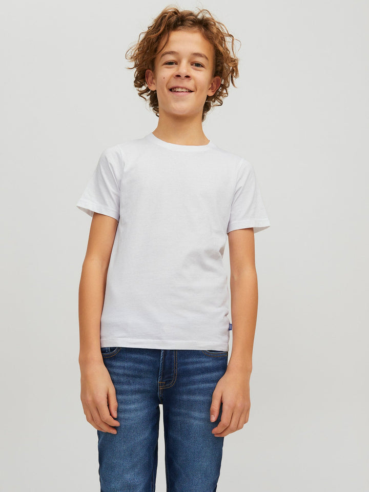 Jack & Jones JR Organic Basic T - skjorte - Hvit for barn - Brobrobrille