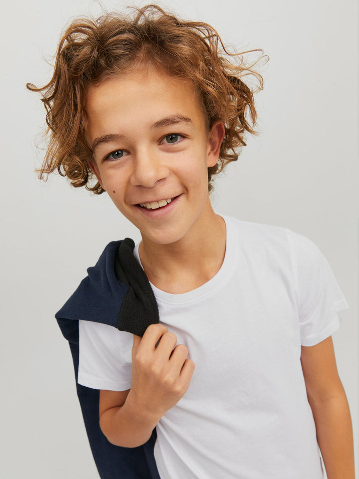 Jack & Jones JR Organic Basic T - skjorte - Hvit for barn - Brobrobrille